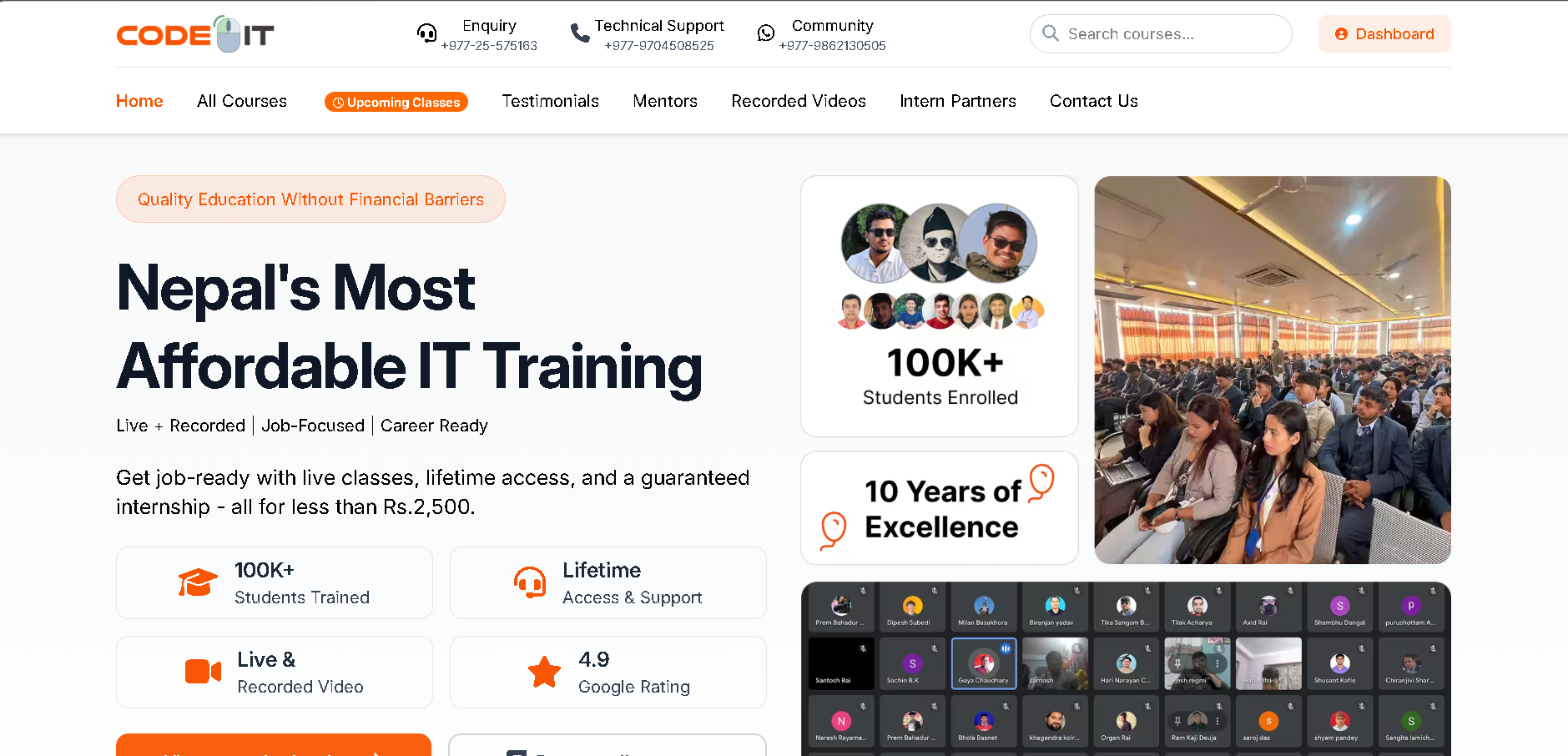 Code IT Training Platform